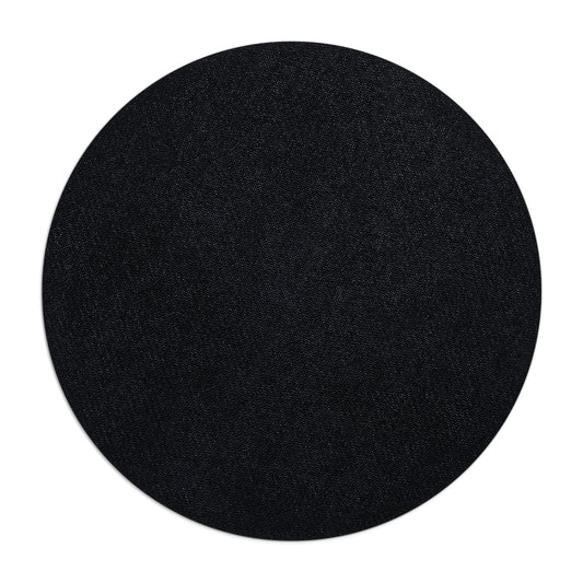 Round Mouse Pad — Black Graffiti Smiley with “Fulltone” Street Art Design