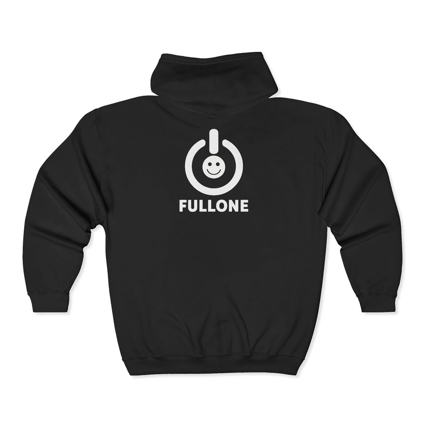 FullOne Power Logo Zip Hoodie — Tech Gamer Full-On Graphic Zip-Up