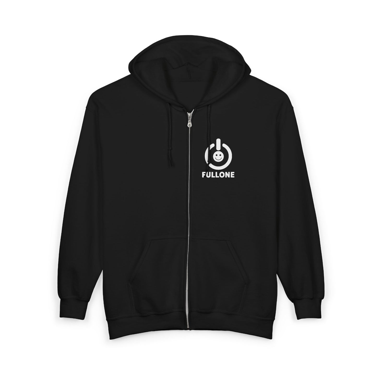 FullOne Power Logo Zip Hoodie — Tech Gamer Full-On Graphic Zip-Up
