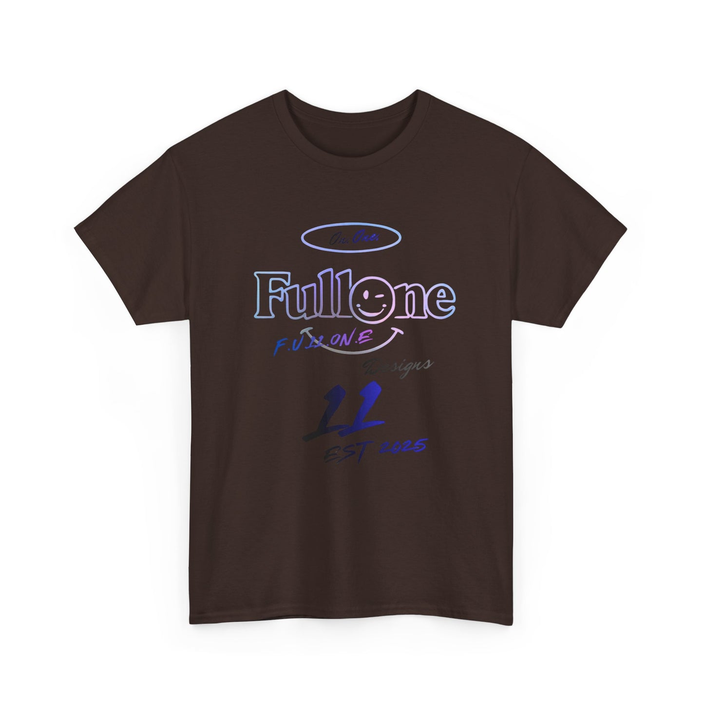 FullOne '11' Graphic Tee – Minimal Pastel Logo T-Shirt