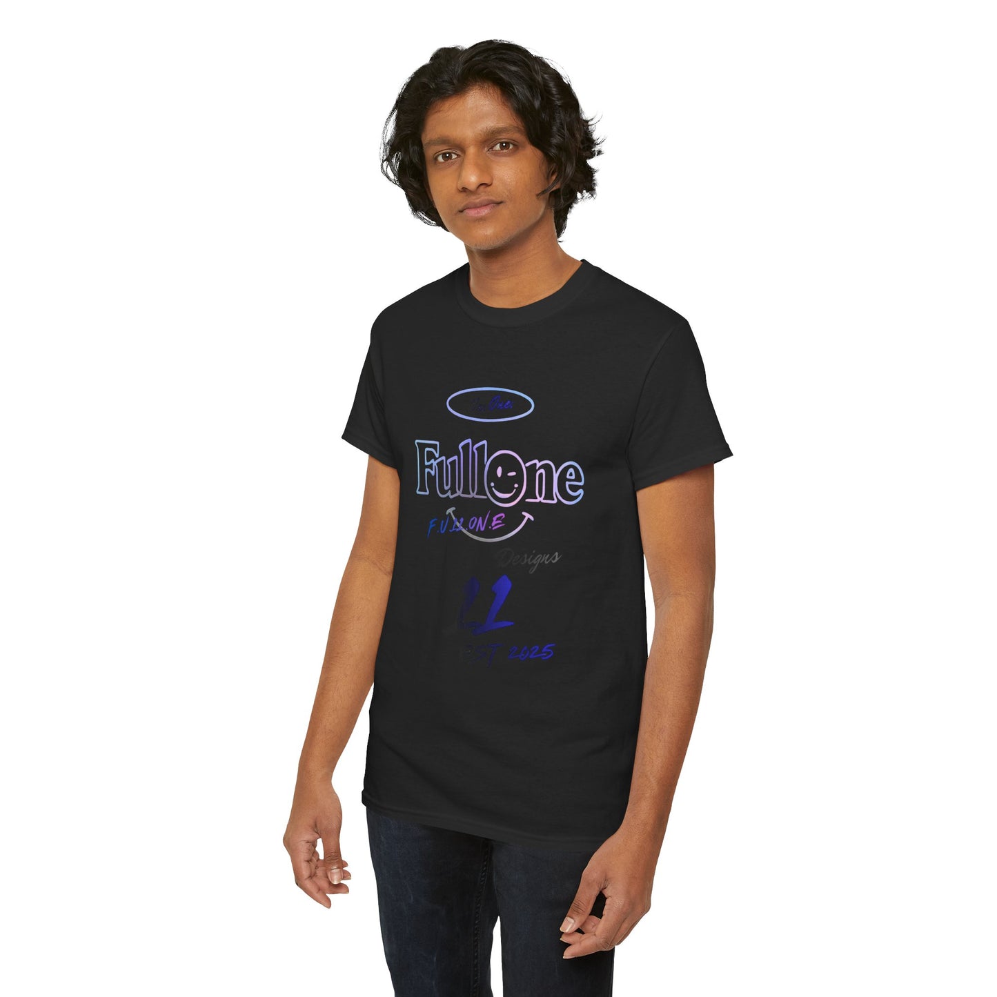 FullOne '11' Graphic Tee – Minimal Pastel Logo T-Shirt