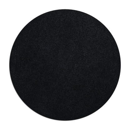 Round Mouse Pad — Black Graffiti Smiley with “Fulltone” Street Art Design