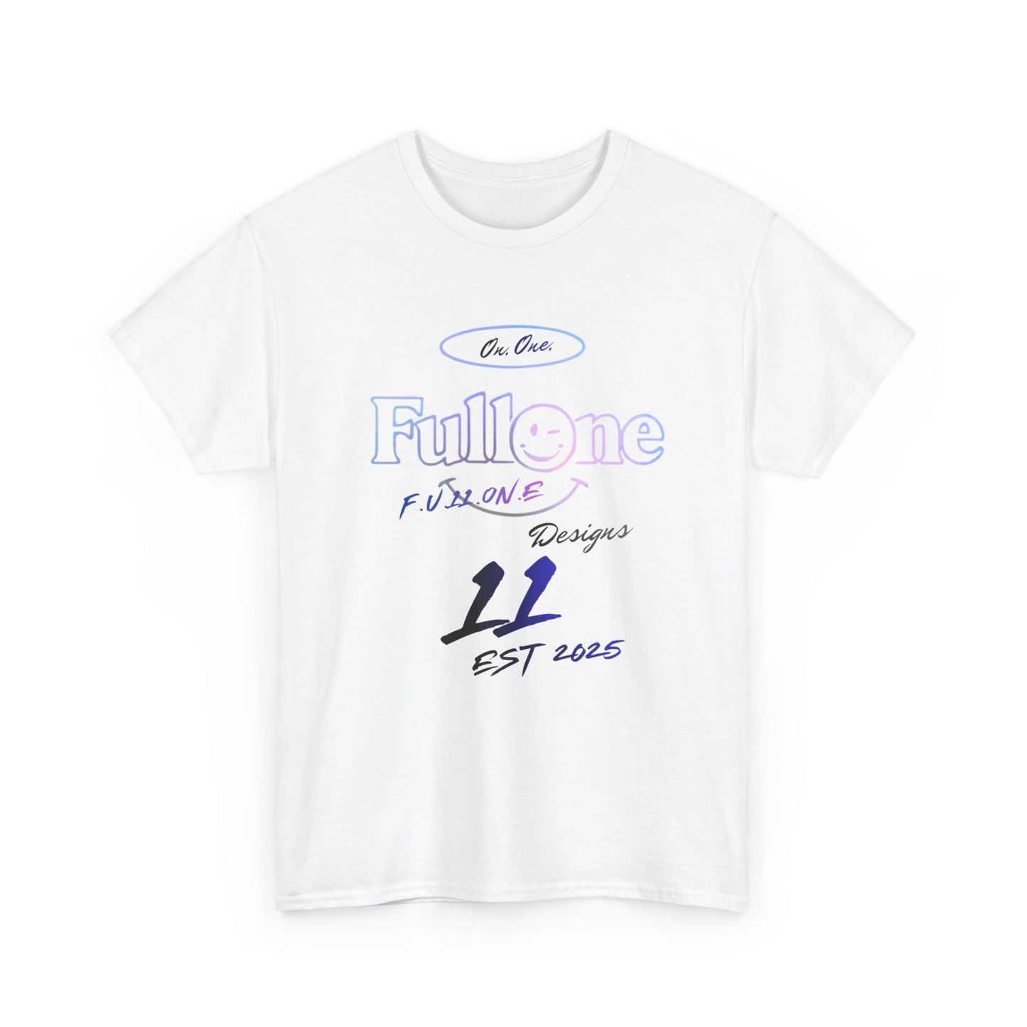 FullOne '11' Graphic Tee – Minimal Pastel Logo T-Shirt