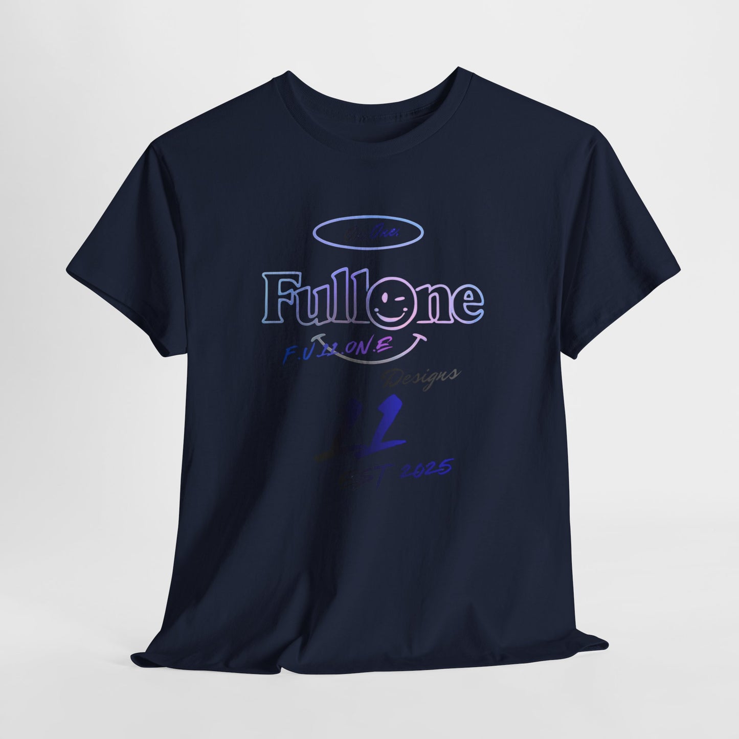 FullOne '11' Graphic Tee – Minimal Pastel Logo T-Shirt