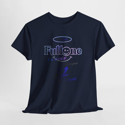 FullOne '11' Graphic Tee – Minimal Pastel Logo T-Shirt