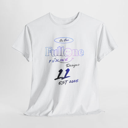 FullOne '11' Graphic Tee – Minimal Pastel Logo T-Shirt