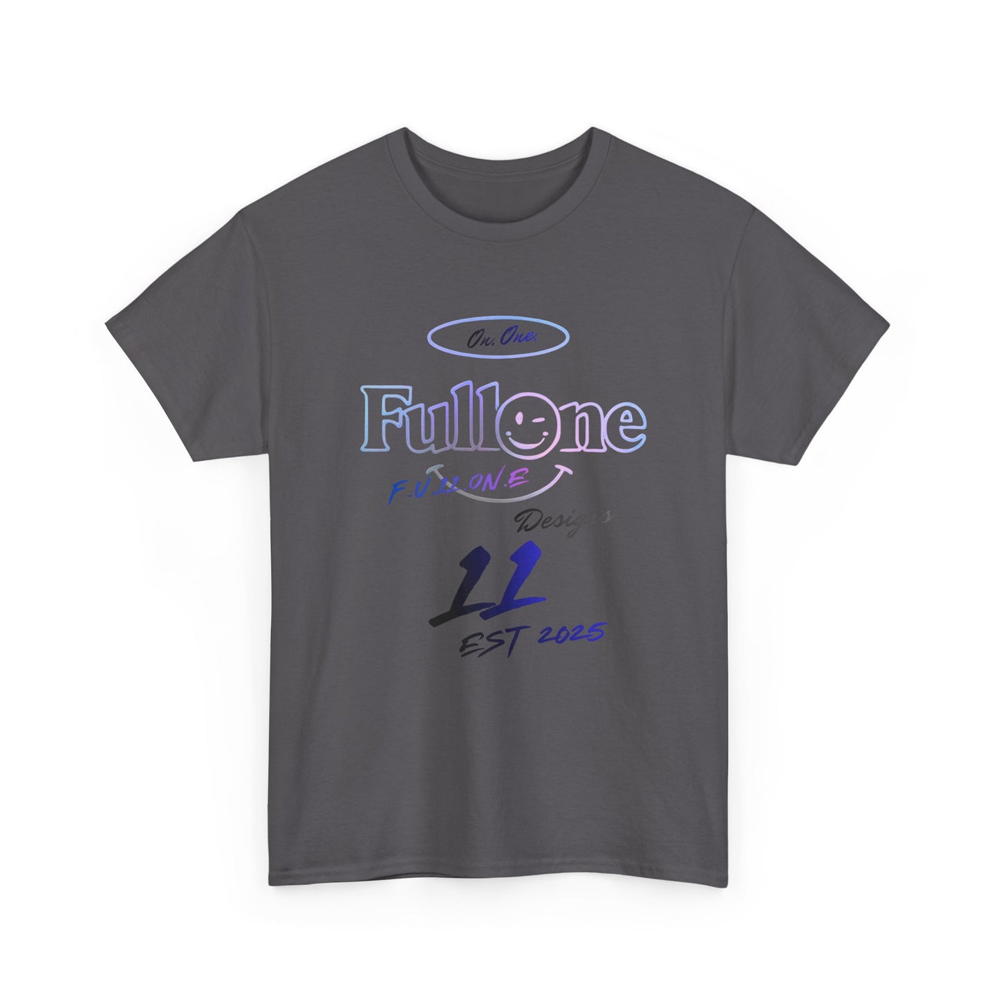 FullOne '11' Graphic Tee – Minimal Pastel Logo T-Shirt