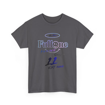 FullOne '11' Graphic Tee – Minimal Pastel Logo T-Shirt