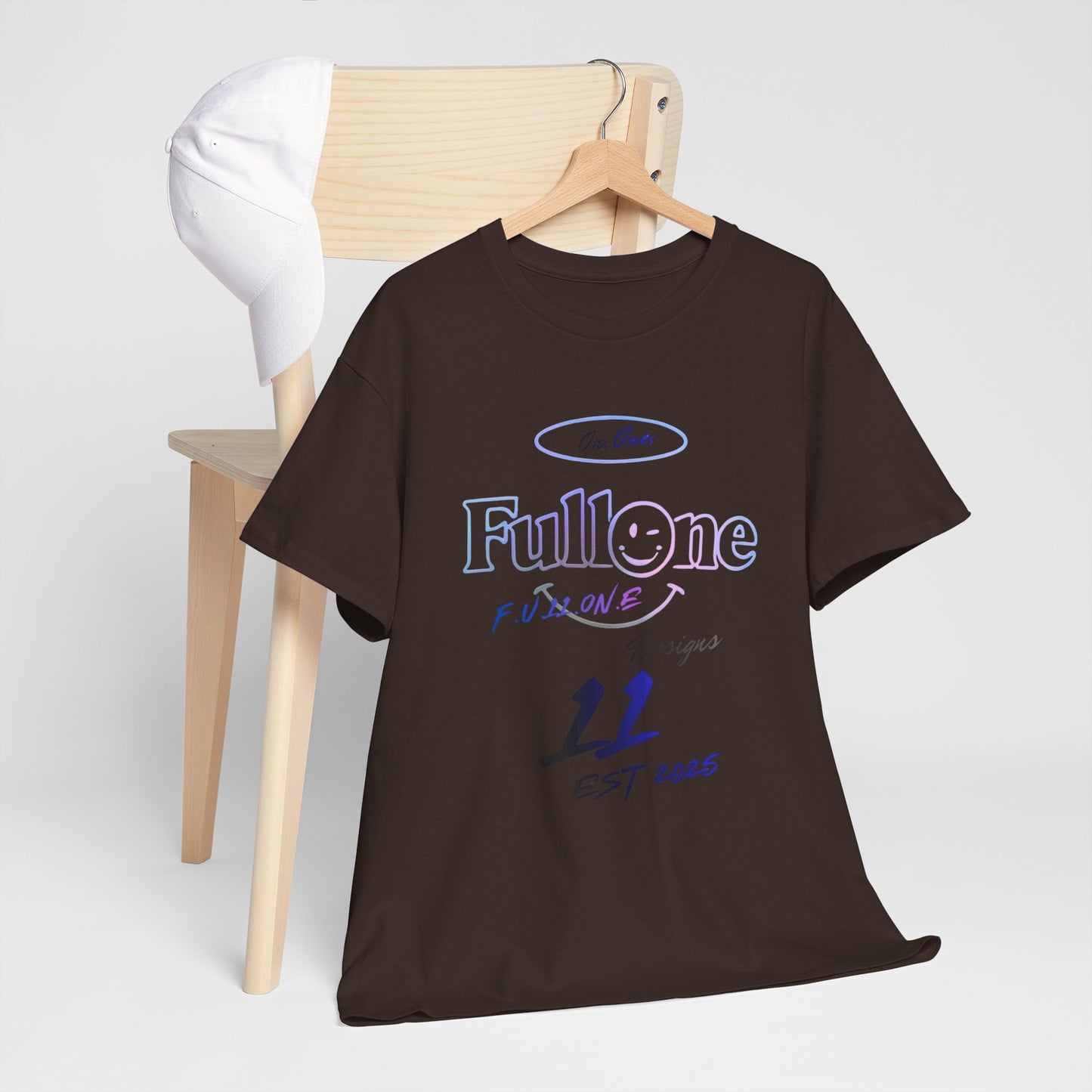 FullOne '11' Graphic Tee – Minimal Pastel Logo T-Shirt